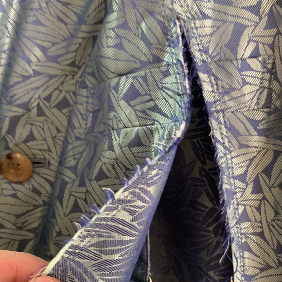 NWT homme plus cut & slash front with straps feather print jacket - Picture 9 of 13